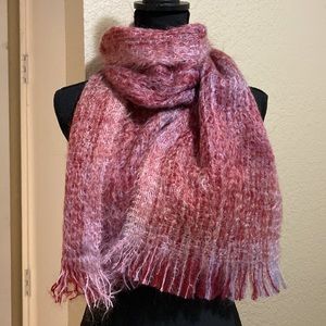 💎RARE💎🆕Genuine Scottish Mohair Pink/Purple Scarf